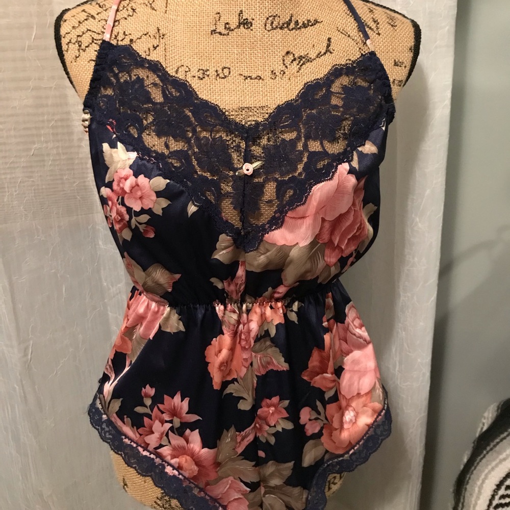 Lingerie body suit floral romper